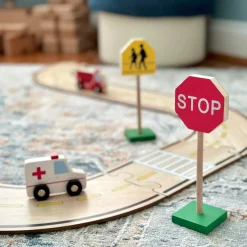 Guidecraft 7" Block Play Traffic Signs* Block Play|Wooden Toys