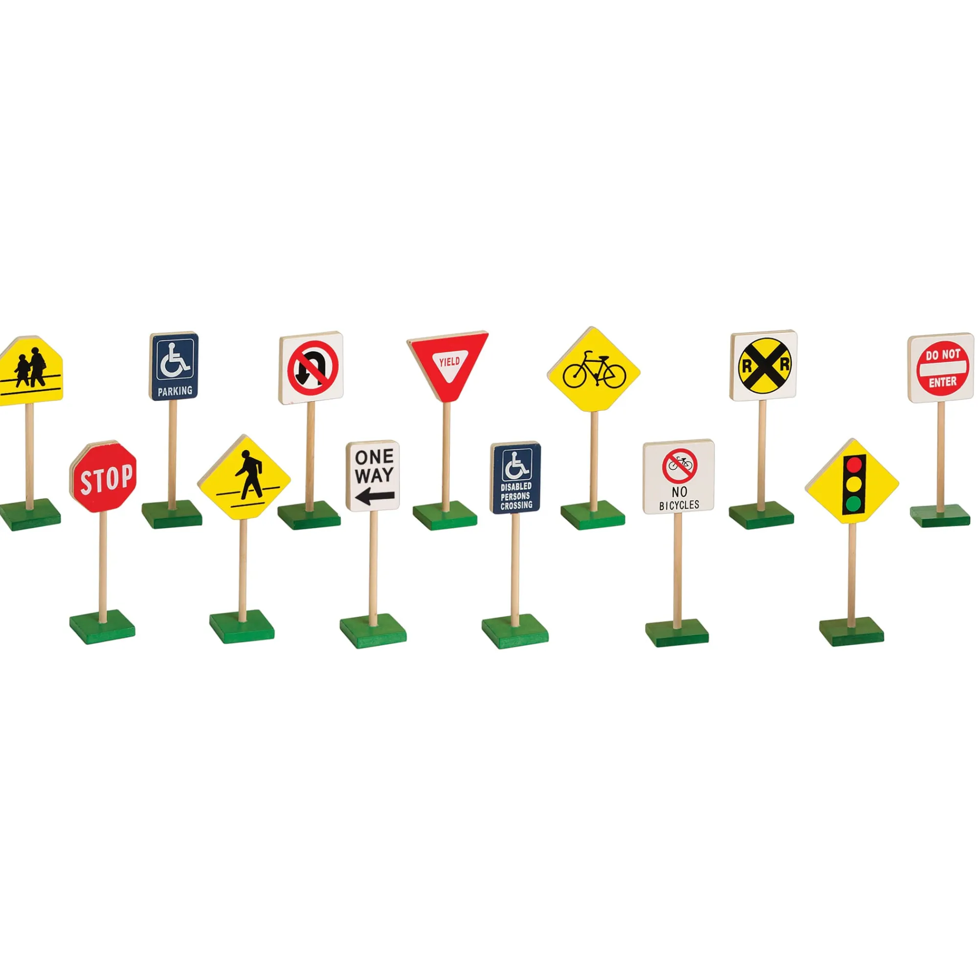 Guidecraft 7" Block Play Traffic Signs* Block Play|Wooden Toys