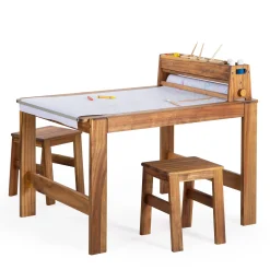 Guidecraft Acadia Outdoor Art Activity Table and Stool Set*Kids Kids Outdoor Furniture|Kids' Art Tables