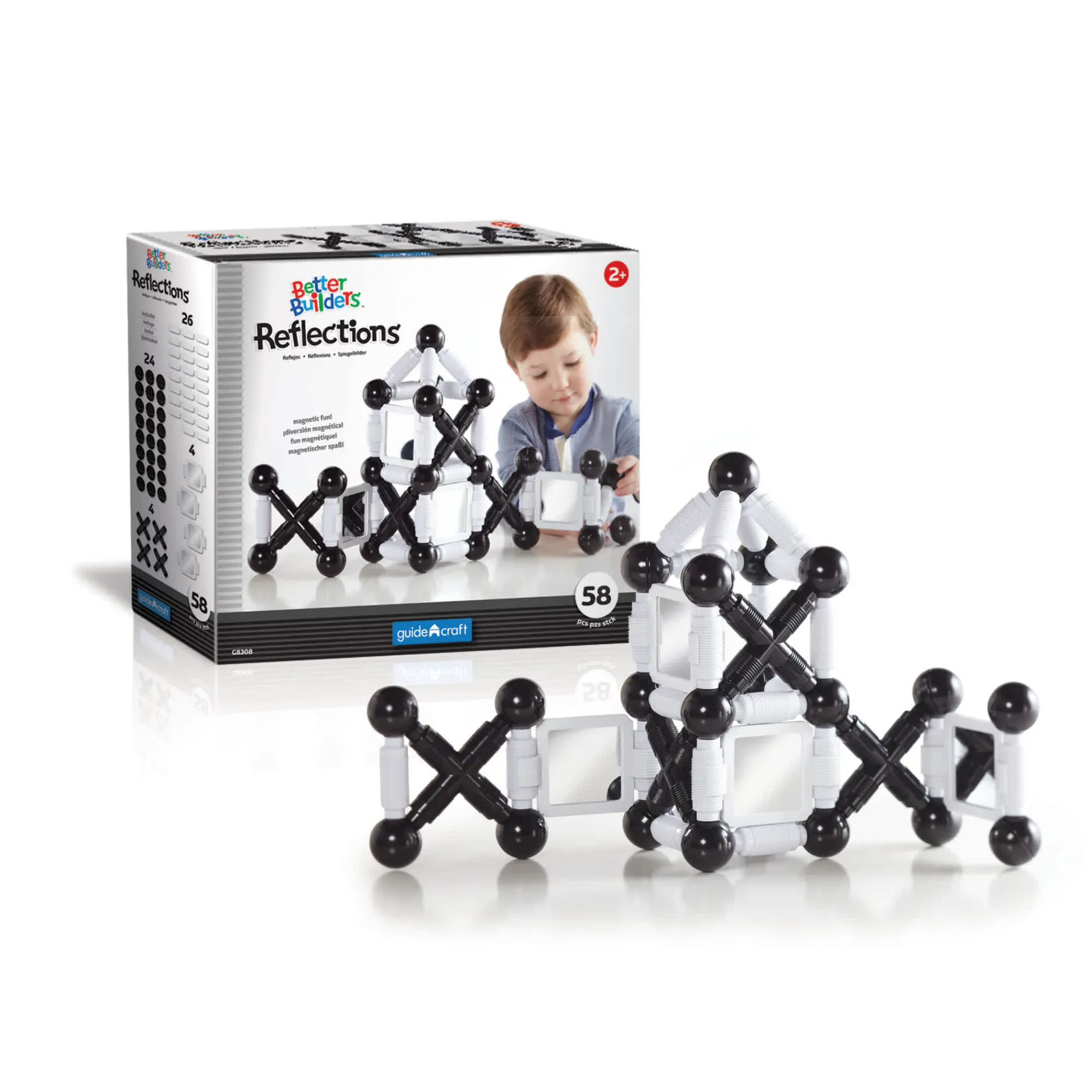 Guidecraft Better Builders® Reflections* Early Learning Skill Builders|Magnetic Toys