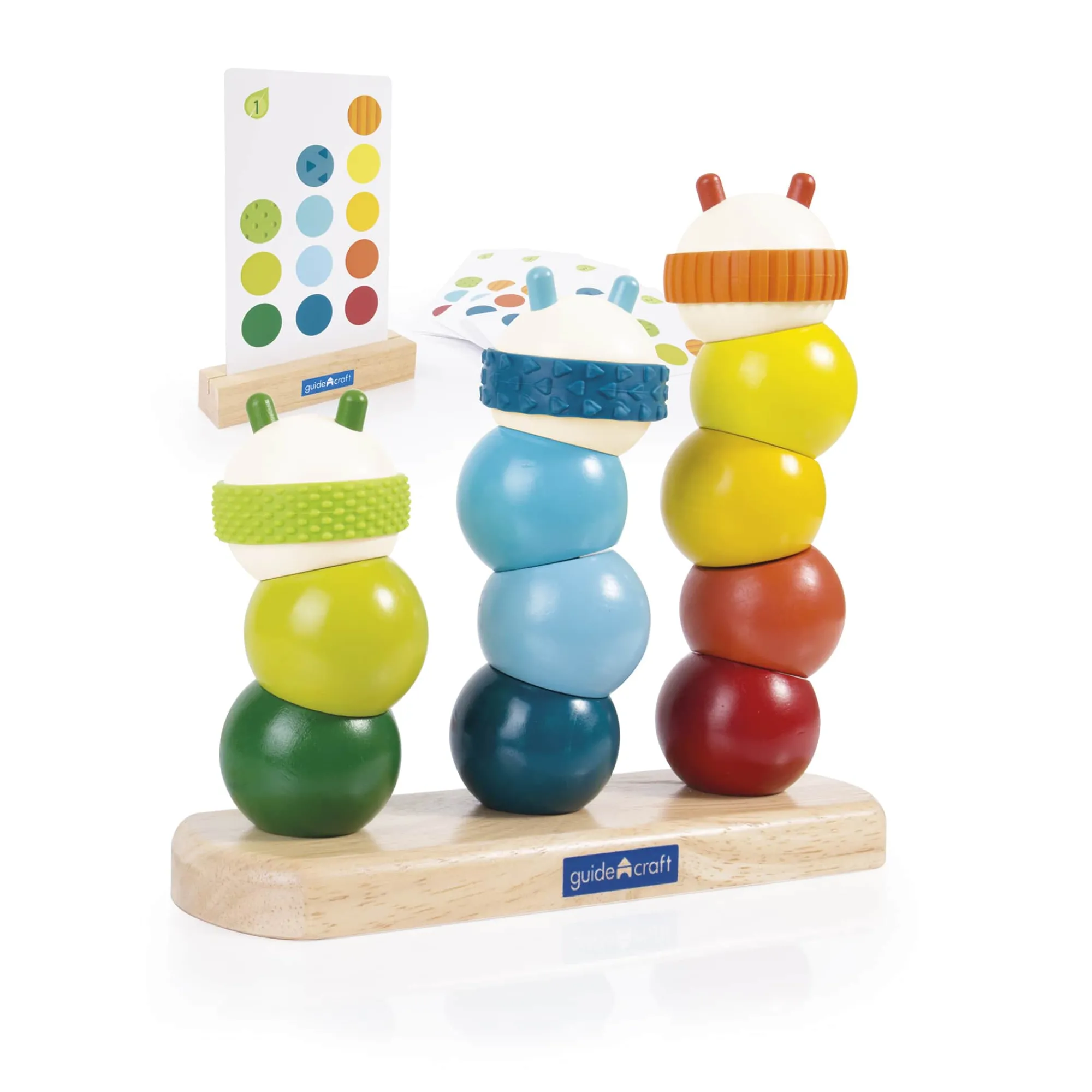 Guidecraft Caterpillar Stacking* Sensory Toys|Early Learning Skill Builders