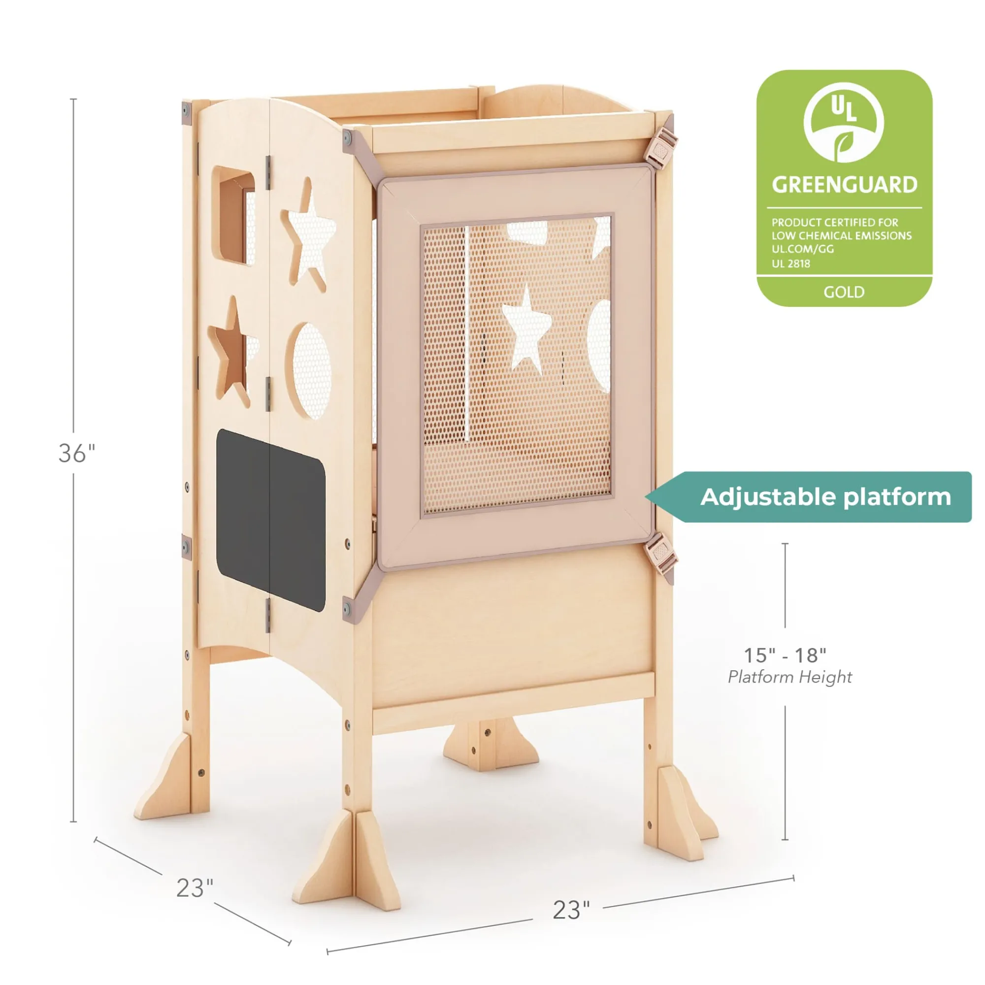 Guidecraft Classic Kitchen Helper® Toddler Tower*Kids Kitchen Helper|Toddler Tower
