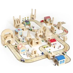 Guidecraft Community & Roadway Essentials* Block Play|Wooden Toys