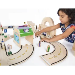 Guidecraft Community & Roadway Essentials* Block Play|Wooden Toys