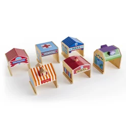 Guidecraft Community Buildings Set 6 Pc* Block Play|Wooden Toys