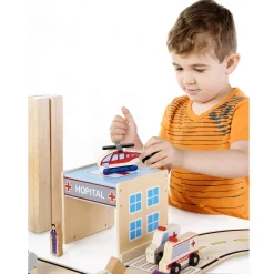 Guidecraft Community Buildings Set 6 Pc* Block Play|Wooden Toys