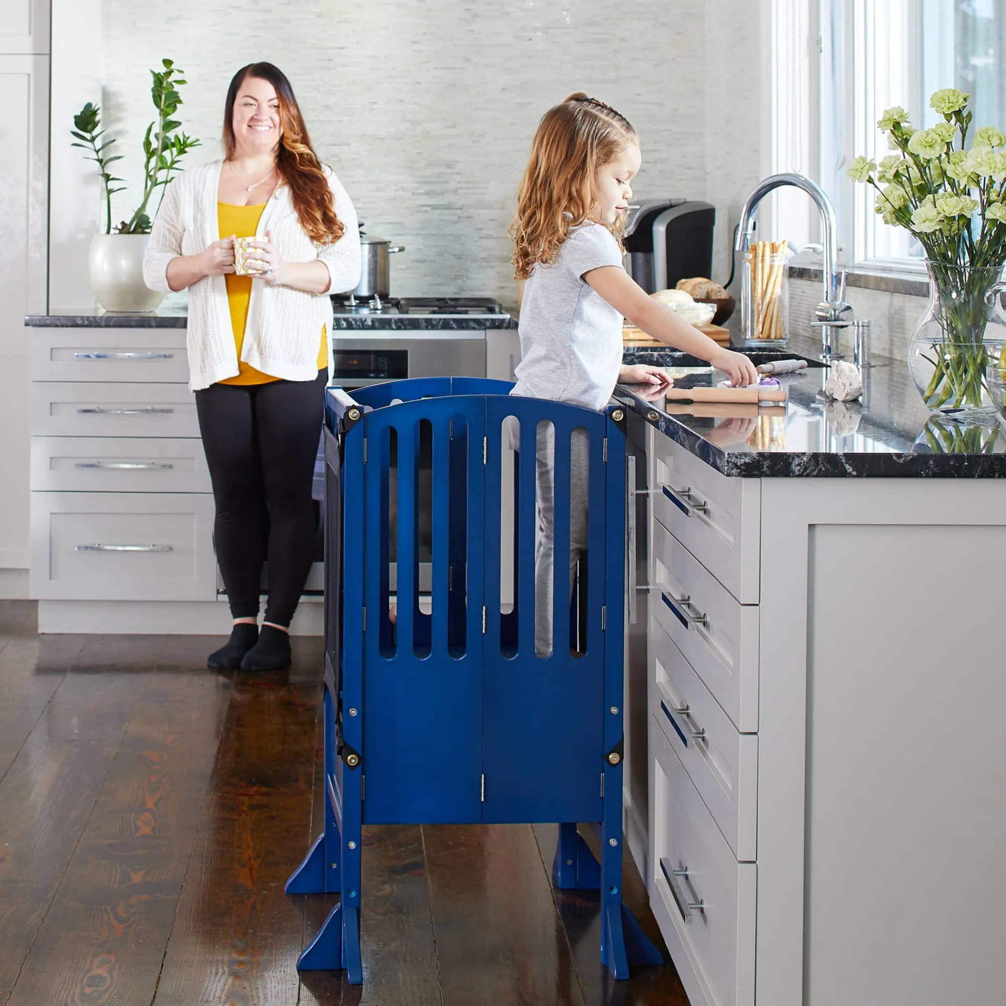 Guidecraft Contemporary Kitchen Helper® Toddler Tower*Kids Kitchen Helper|Toddler Tower