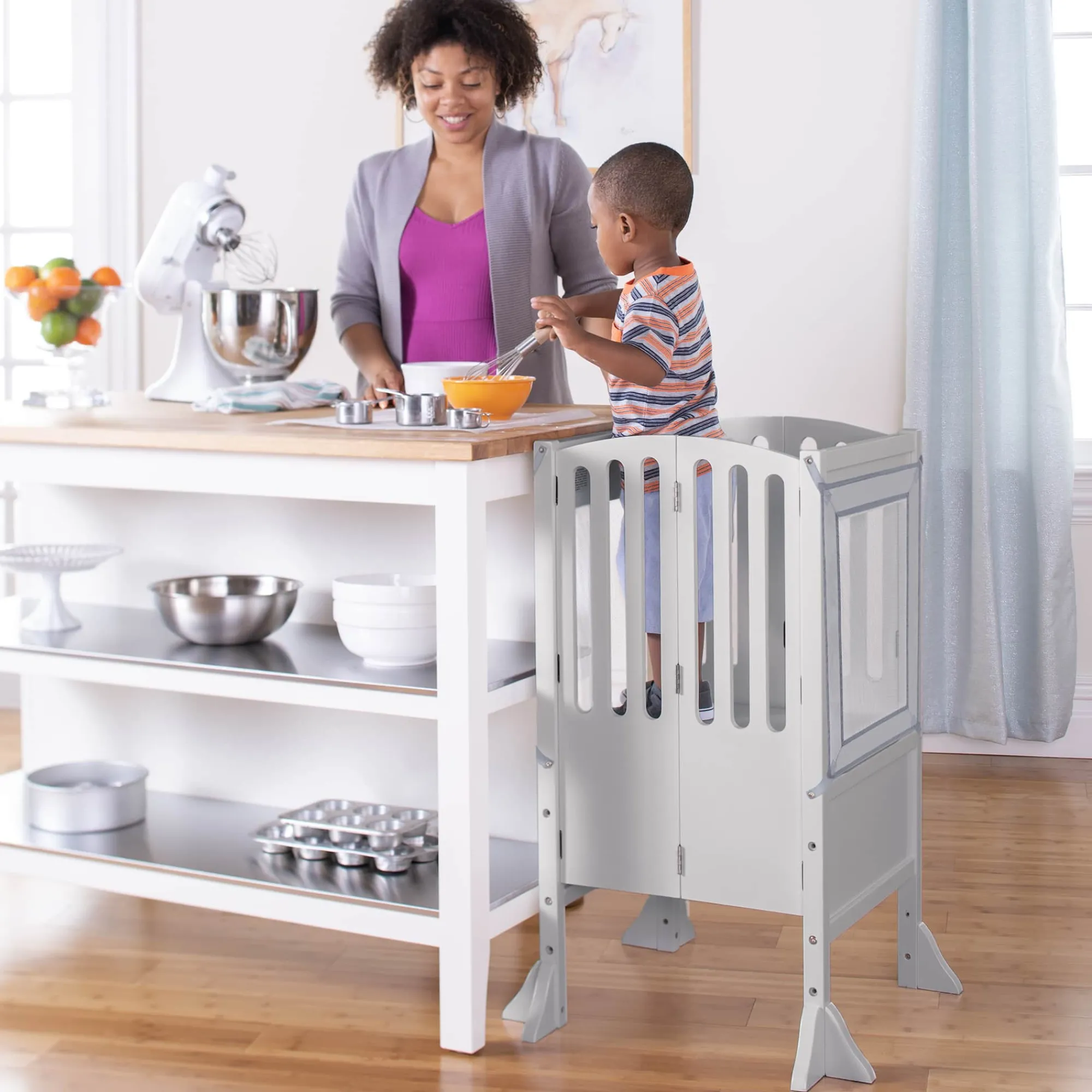 Guidecraft Contemporary Kitchen Helper® Toddler Tower*Kids Kitchen Helper|Toddler Tower