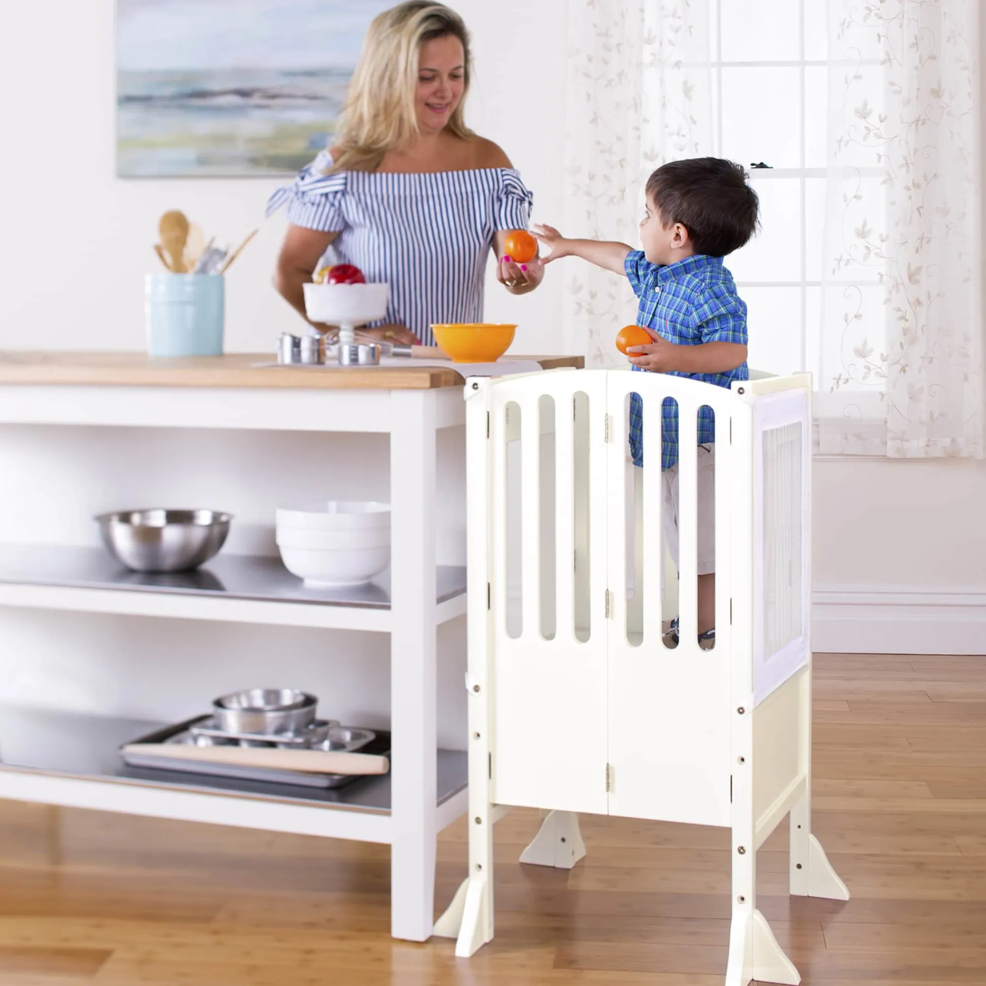 Guidecraft Contemporary Kitchen Helper® Toddler Tower*Kids Kitchen Helper|Toddler Tower