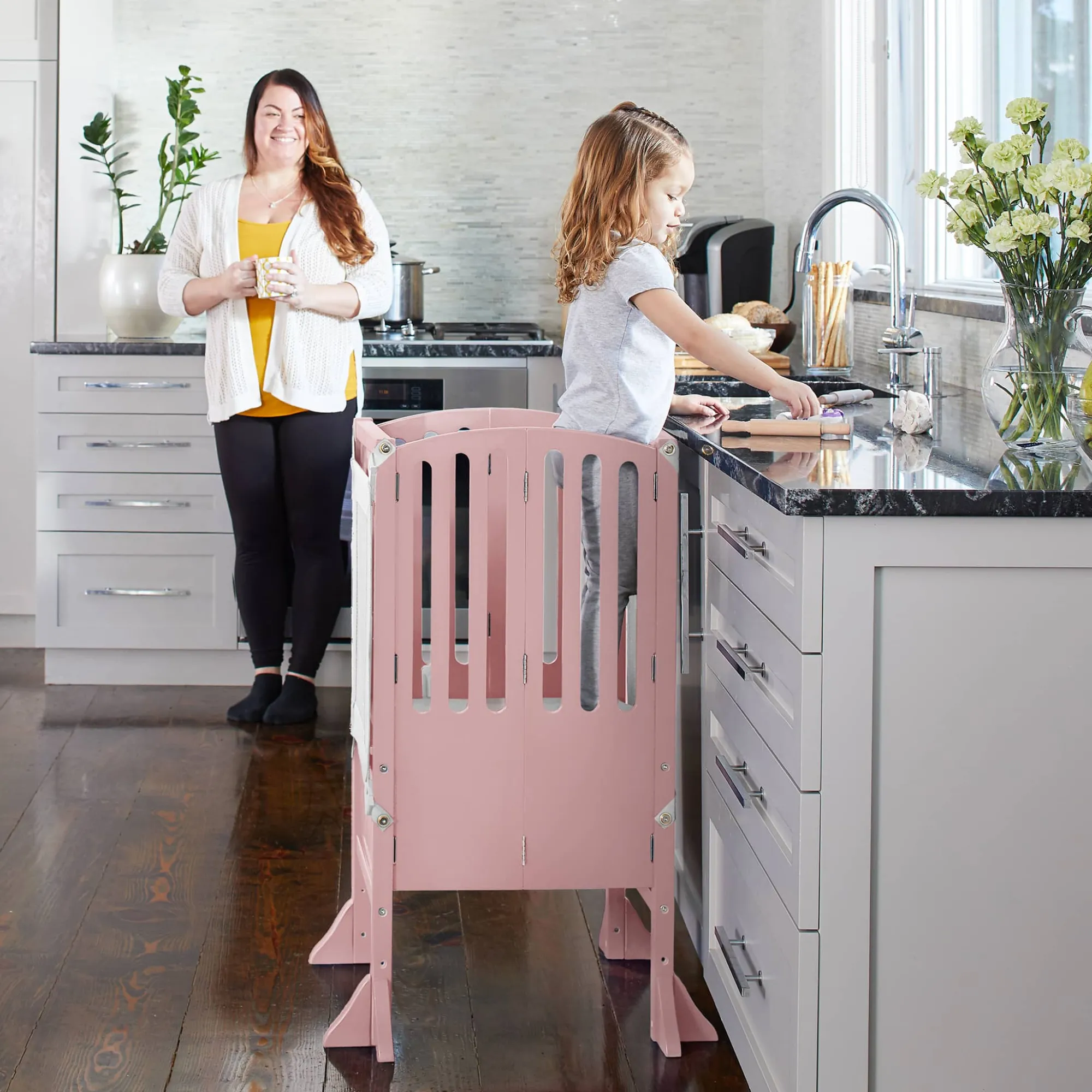 Guidecraft Contemporary Kitchen Helper® Toddler Tower*Kids Kitchen Helper|Toddler Tower