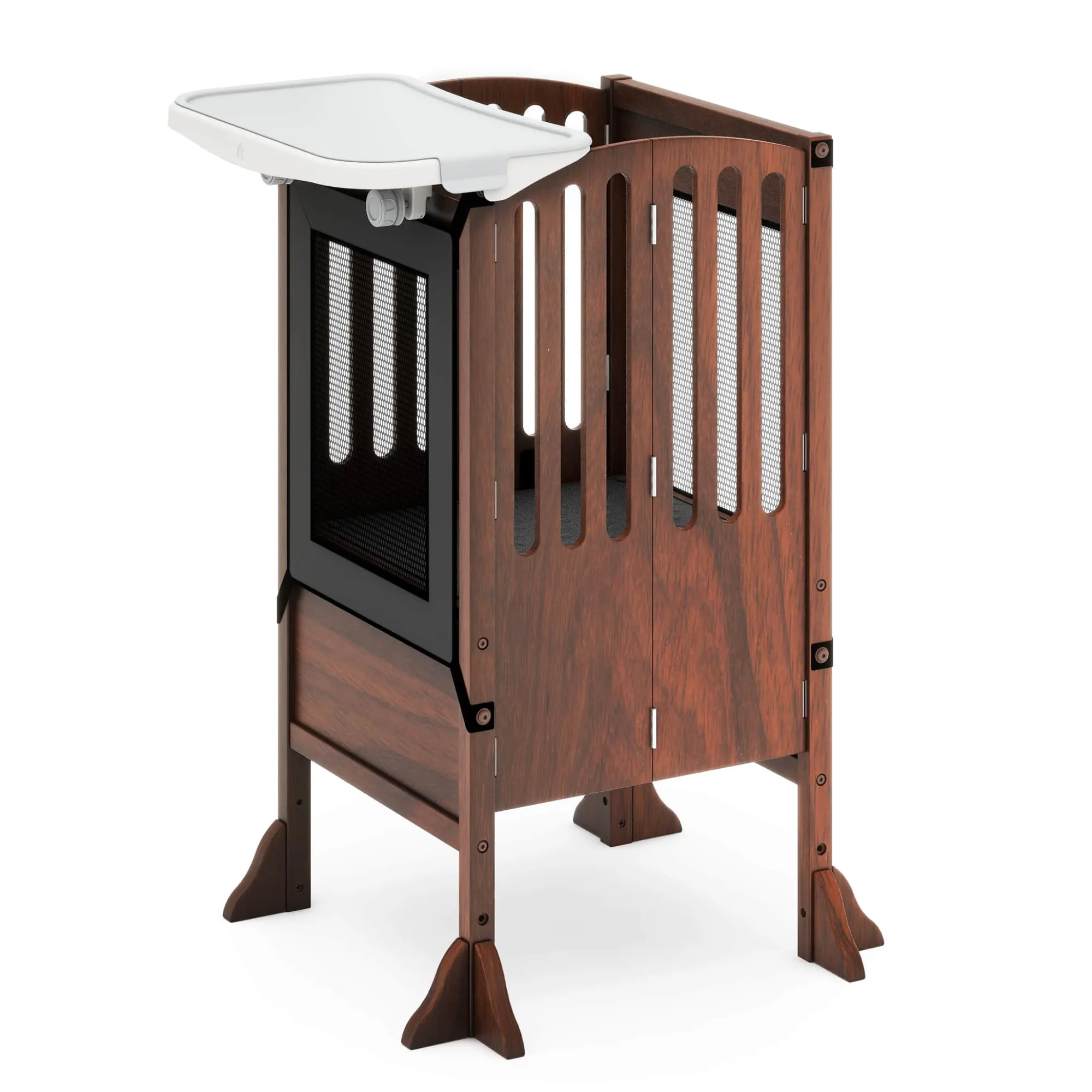 Guidecraft Contemporary Kitchen Helper Toddler Tower and Mealtime and Play Tray Bundle*Kids Kitchen Helper|Toddler Tower