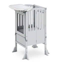 Guidecraft Contemporary Kitchen Helper Toddler Tower and Mealtime and Play Tray Bundle*Kids Kitchen Helper|Toddler Tower