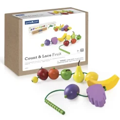 Guidecraft Count and Lace Fruit* Early Learning Skill Builders
