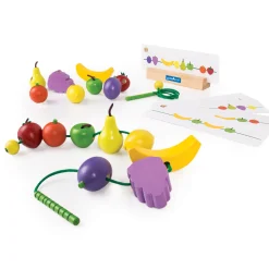 Guidecraft Count and Lace Fruit* Early Learning Skill Builders