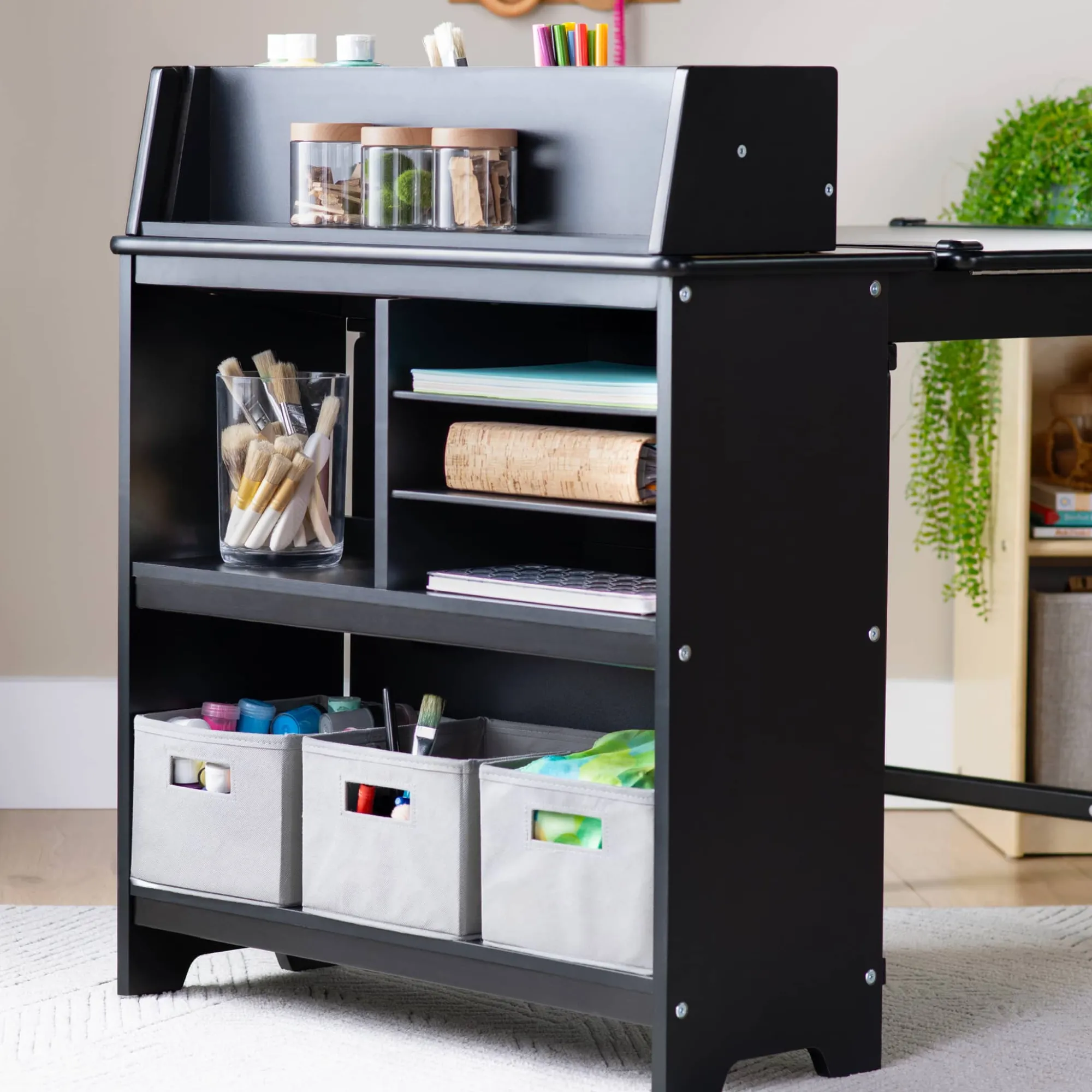 Guidecraft Design Studio - 3 in 1 Art Table, Drafting Table, Easel, and Stool*Kids Art Storage And Crafting Equipment|Kids' Art Tables