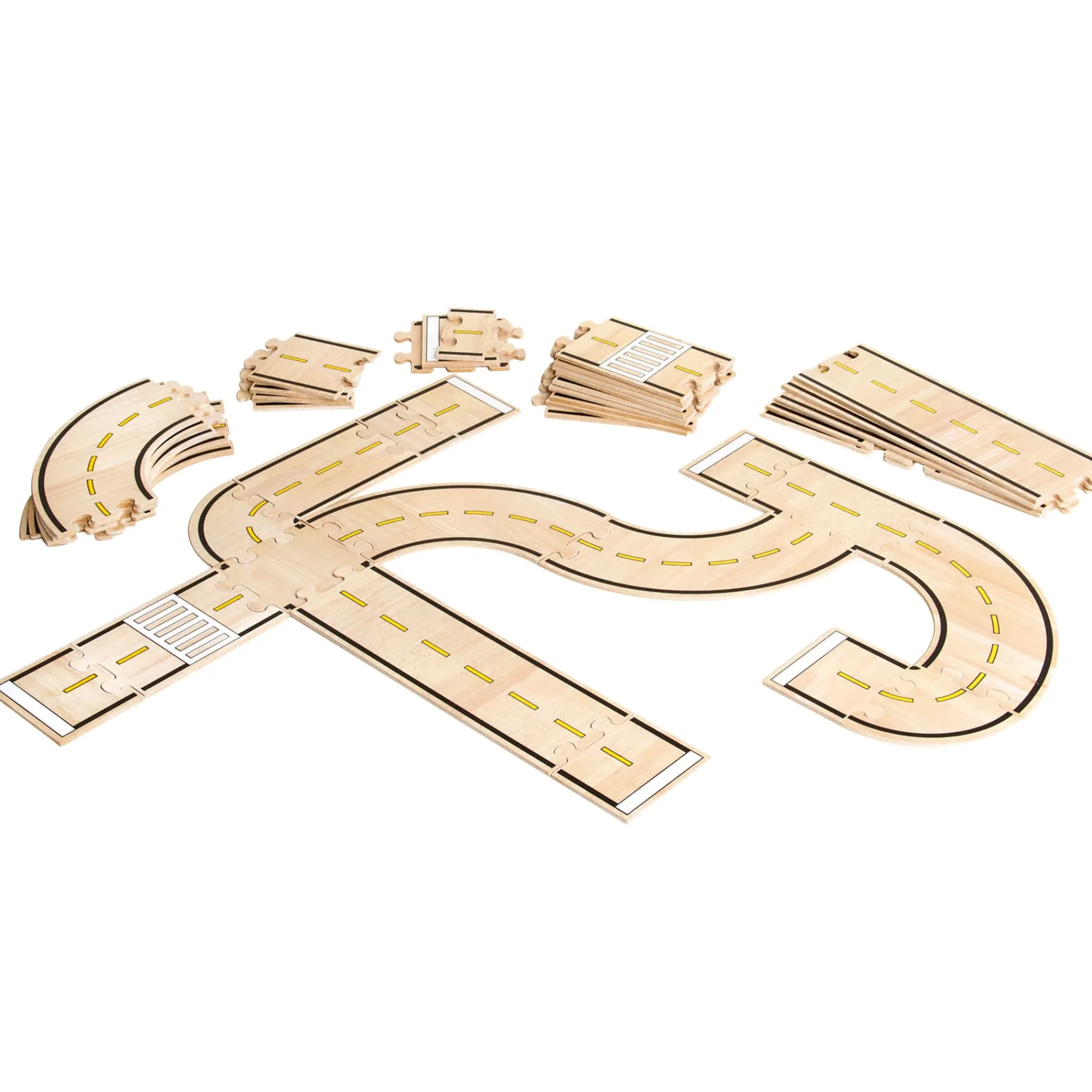 Guidecraft Double-Sided Roadway System - 42 pc. set* Block Play|Wooden Toys