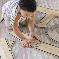 Guidecraft Double-Sided Roadway System - 42 pc. set* Block Play|Wooden Toys
