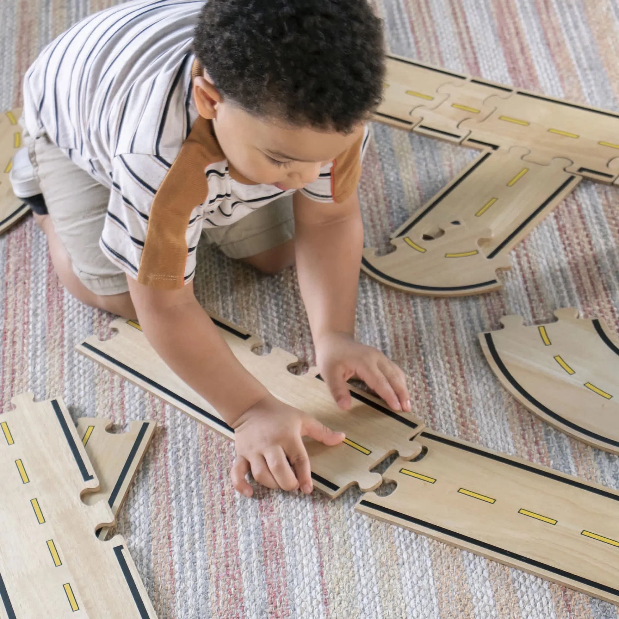 Guidecraft Double-Sided Roadway System - 42 pc. set* Block Play|Wooden Toys