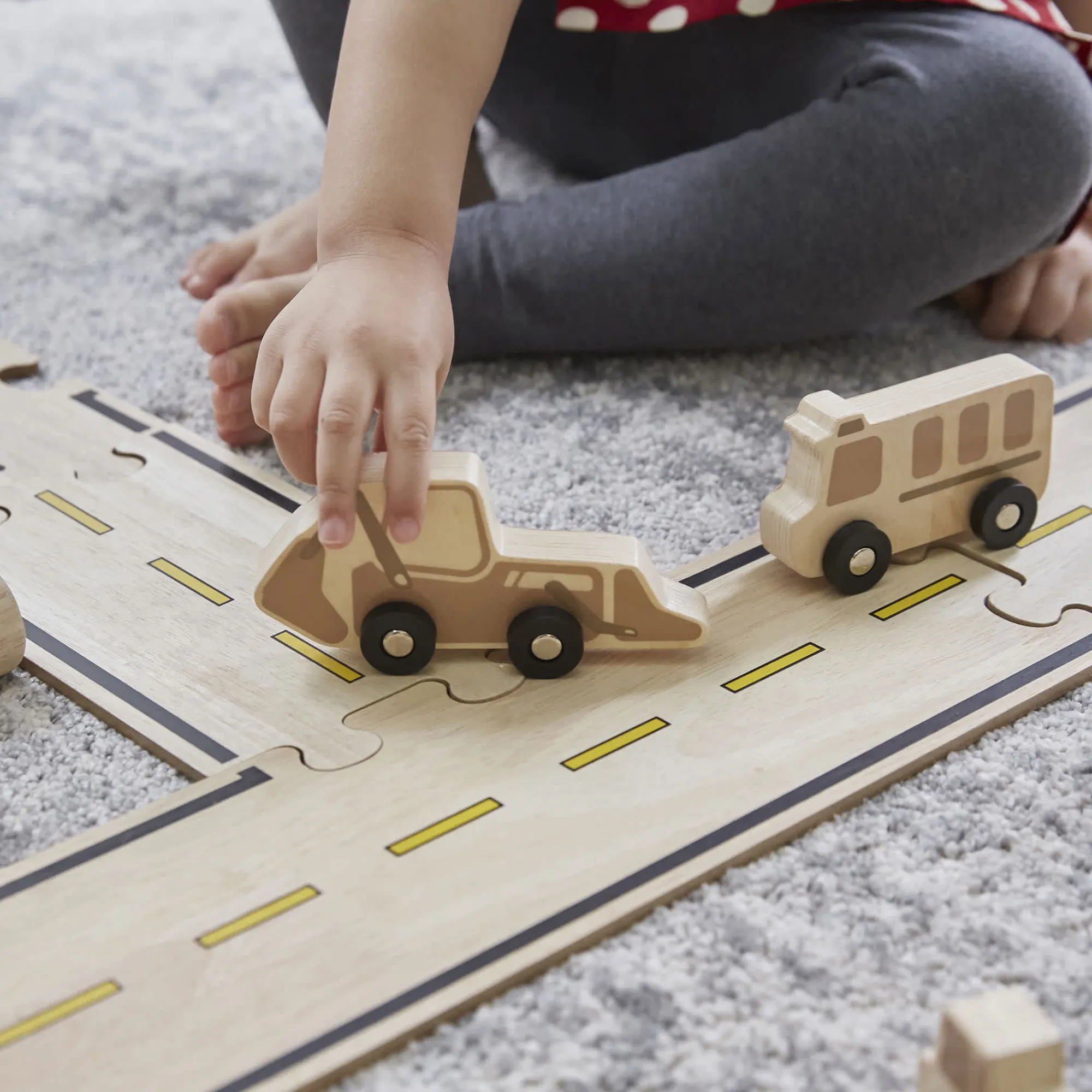 Guidecraft Double-Sided Roadway System - 42 pc. set* Block Play|Wooden Toys