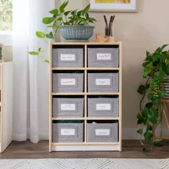 Guidecraft EdQ 8 Cubby Bin Storage Organizer - 30