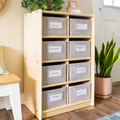 Guidecraft EdQ 8 Cubby Bin Storage Organizer - 30