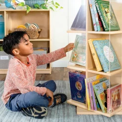 Guidecraft EdQ Rotating Book Display 3 Tier*Kids Classroom Furniture|Edq Essentials