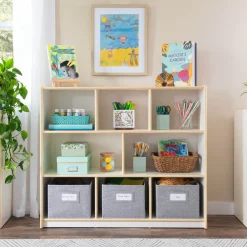 Guidecraft EdQ 3-Shelf 8-Compartment Storage with Bins - 36
