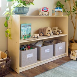 Guidecraft EdQ 2-Shelf Open Storage with Bins - 30