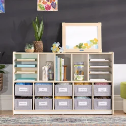 Guidecraft EdQ Shelves and 10 Bin Storage Unit - 30
