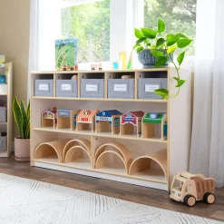 Guidecraft EdQ Shelves and 5 Bin Storage Unit - 30"*Kids Classroom Furniture|Edq Essentials