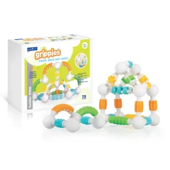 Guidecraft Grippies® Shake, Build and Curve - 70 pc. set* Sensory Toys|Early Learning Skill Builders