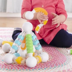 Guidecraft Grippies® Shake, Build and Curve - 70 pc. set* Sensory Toys|Early Learning Skill Builders