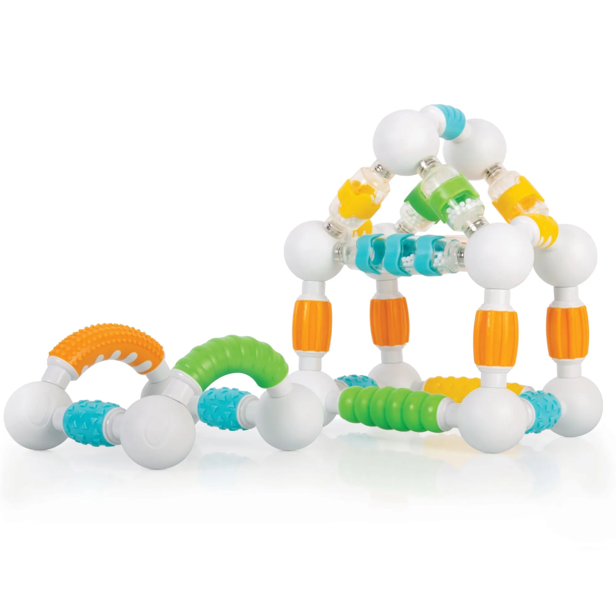 Guidecraft Grippies® Shake, Build and Curve - 70 pc. set* Sensory Toys|Early Learning Skill Builders