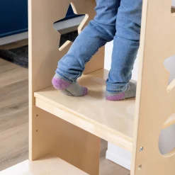Guidecraft Jr. Classic Kitchen Helper Step-Up*Kids Kitchen Helper|Toddler Tower