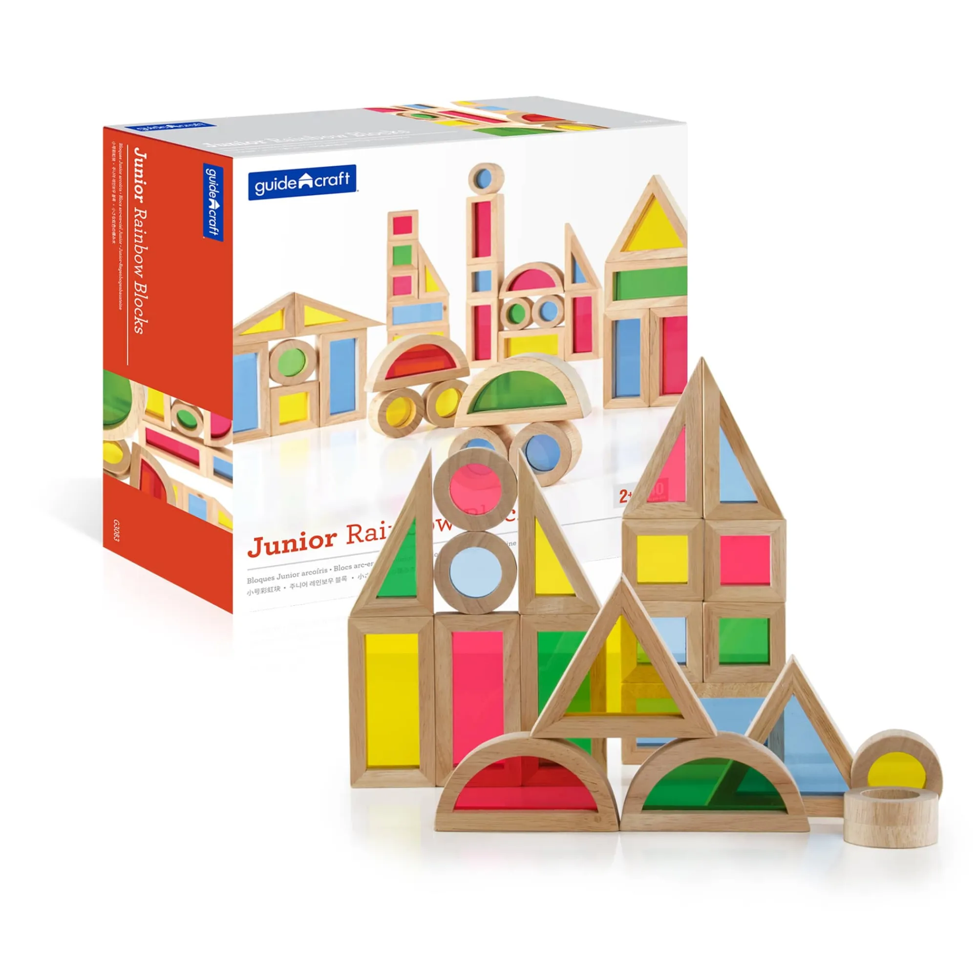 Guidecraft Jr. Rainbow Blocks* Block Play|Sensory Toys