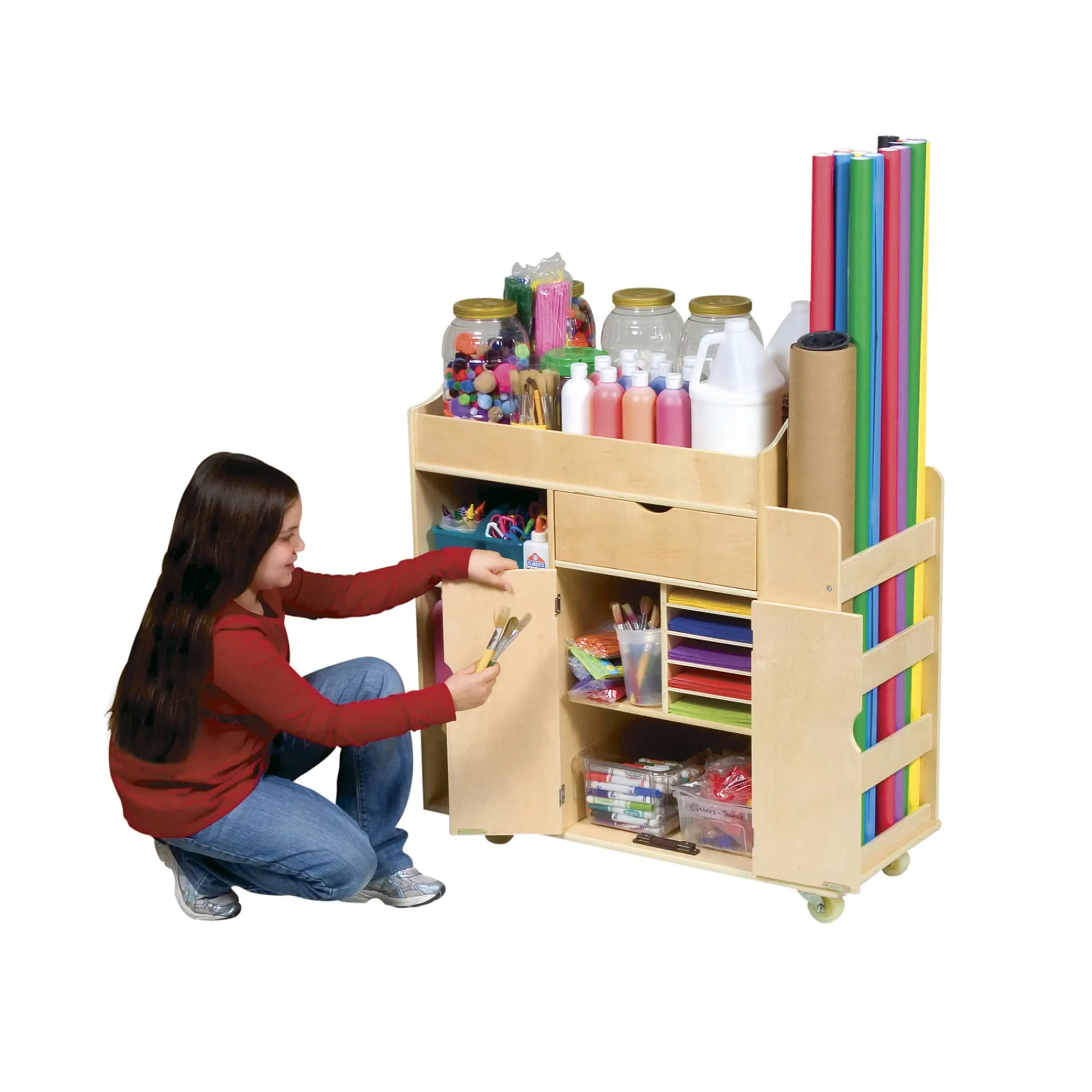 Guidecraft Kids' Art Activity Cart* Classroom Furniture