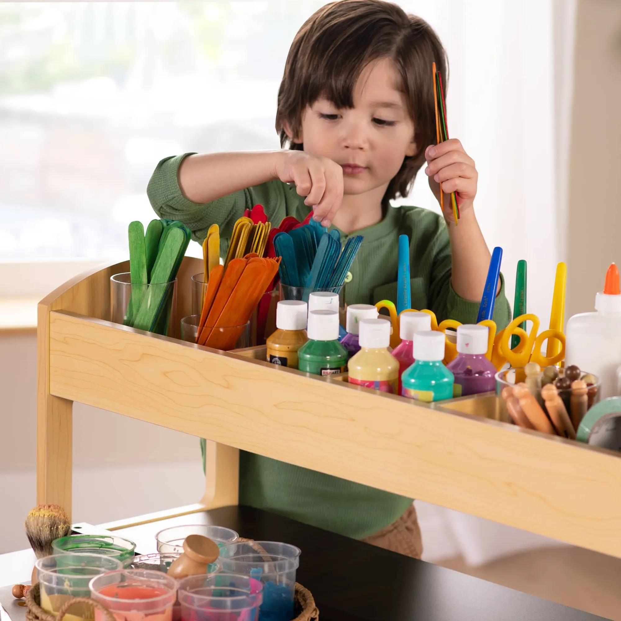 Guidecraft Kids' Deluxe Art Center*Kids Classroom Furniture|Kids' Art Tables