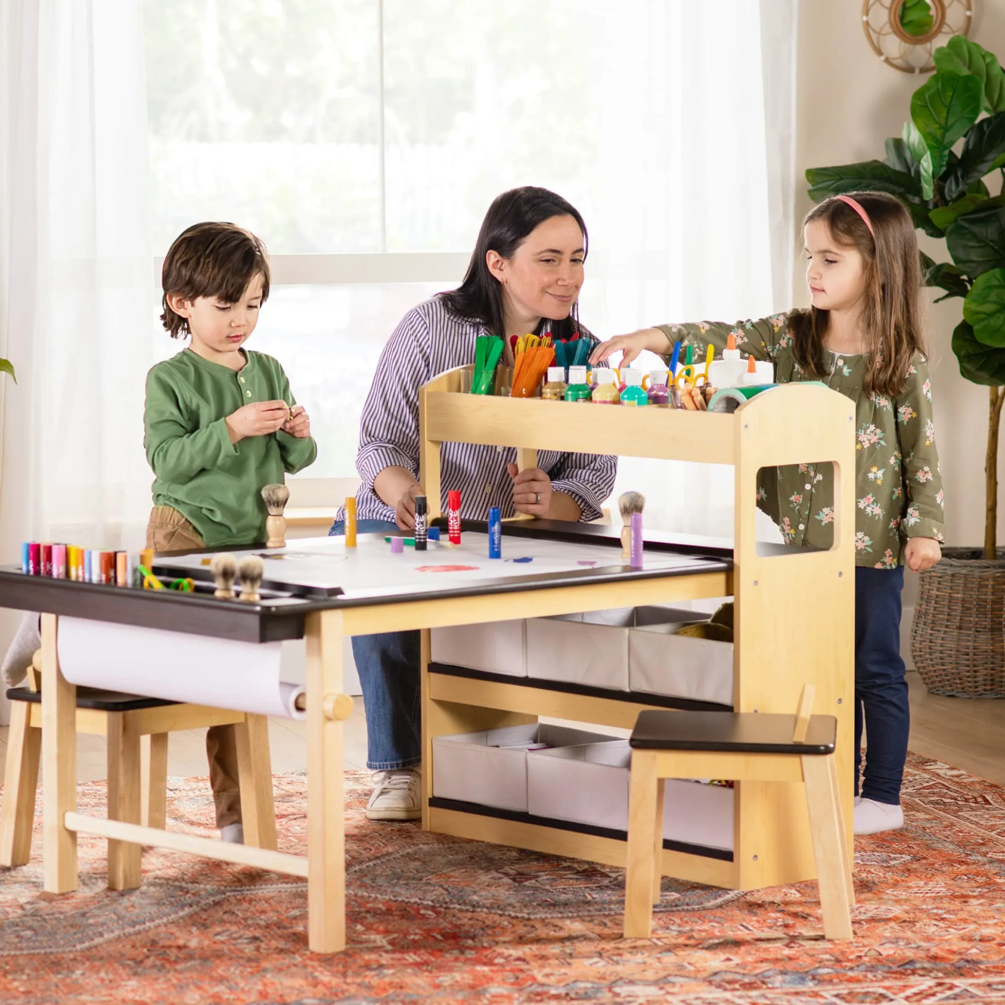 Guidecraft Kids' Deluxe Art Center*Kids Classroom Furniture|Kids' Art Tables
