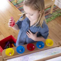 Guidecraft Kids' Desk to Easel Art Cart*Kids Classroom Furniture|Kids' Art Tables