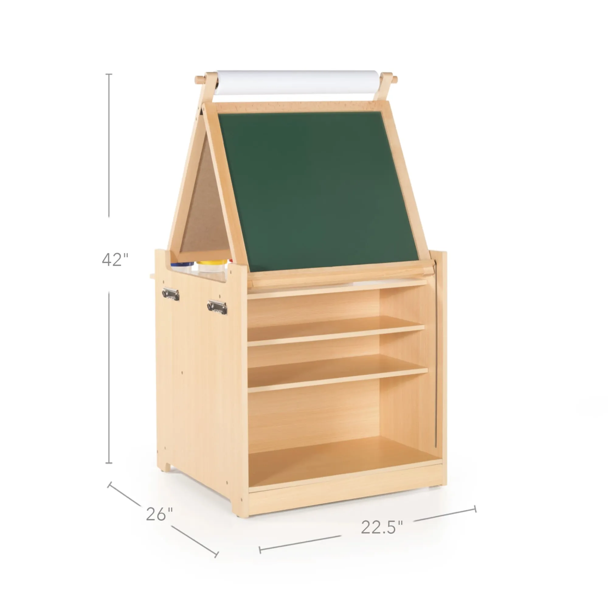 Guidecraft Kids' Desk to Easel Art Cart*Kids Classroom Furniture|Kids' Art Tables