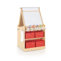 Guidecraft Kids' Desk to Easel Art Cart*Kids Classroom Furniture|Kids' Art Tables