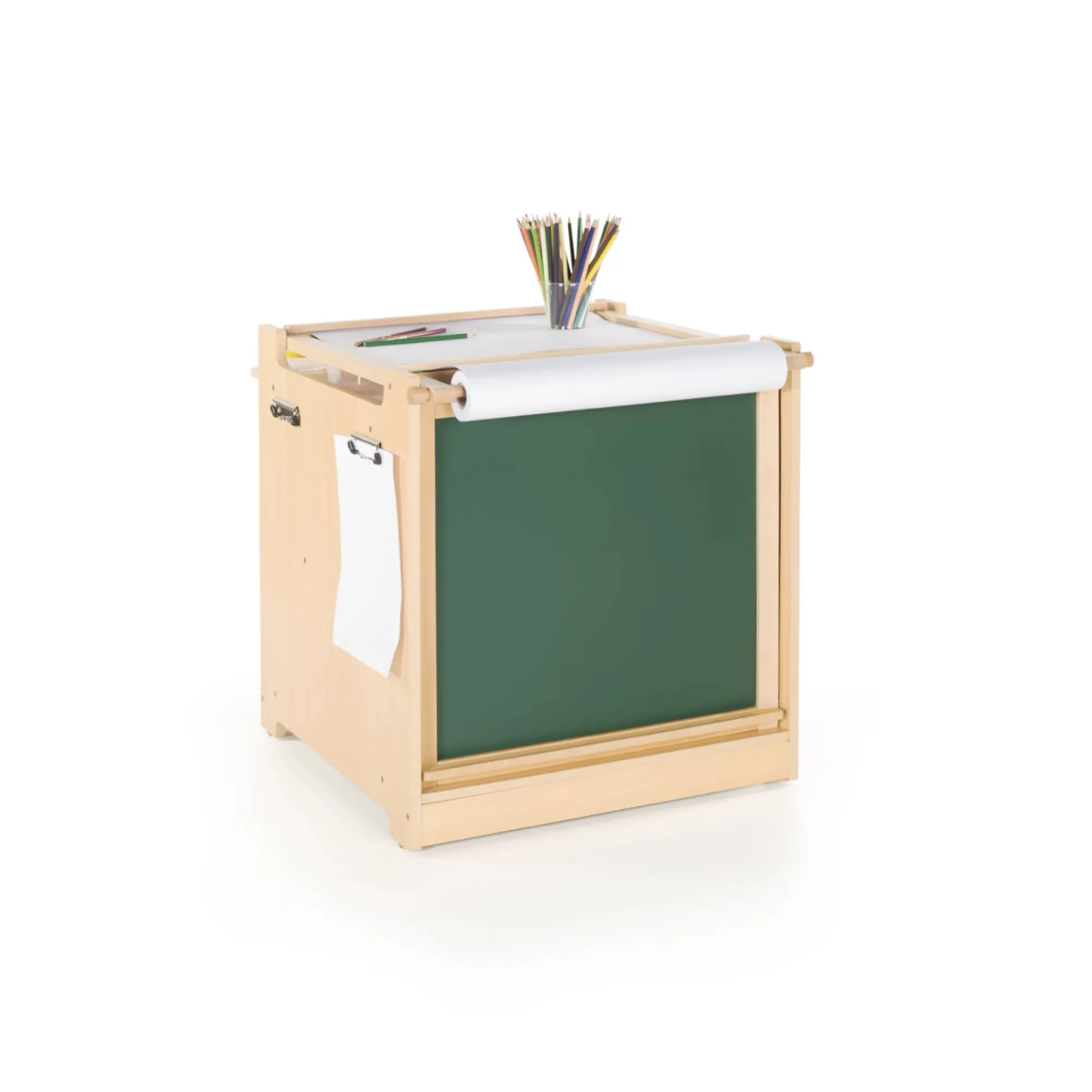 Guidecraft Kids' Desk to Easel Art Cart*Kids Classroom Furniture|Kids' Art Tables