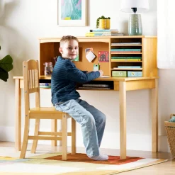 Guidecraft Kids' Media Desk, Hutch and Chair Set*Kids Kids' Desks, Tables And Chairs