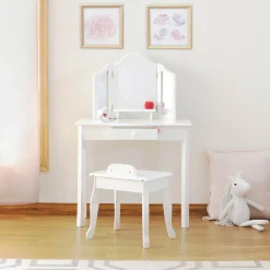 Guidecraft Kids' Vanity and Stool*Kids Pretend Play