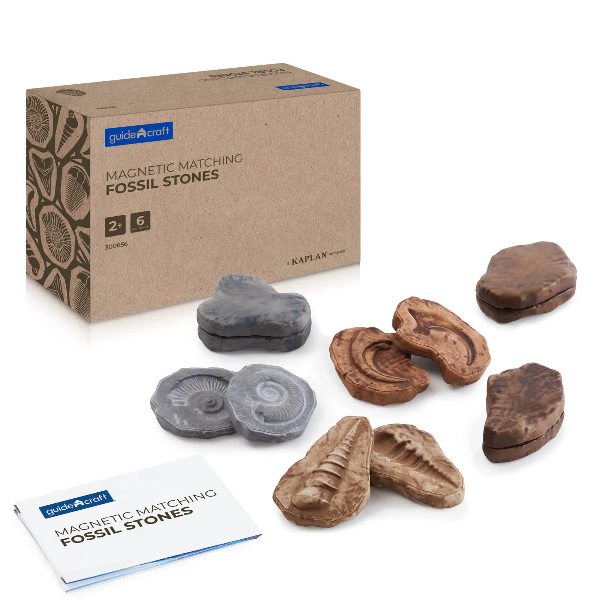 Guidecraft Magnetic Matching Fossil Stones - Set of 6*Kids Kids' Outdoor Toys|Science Toys