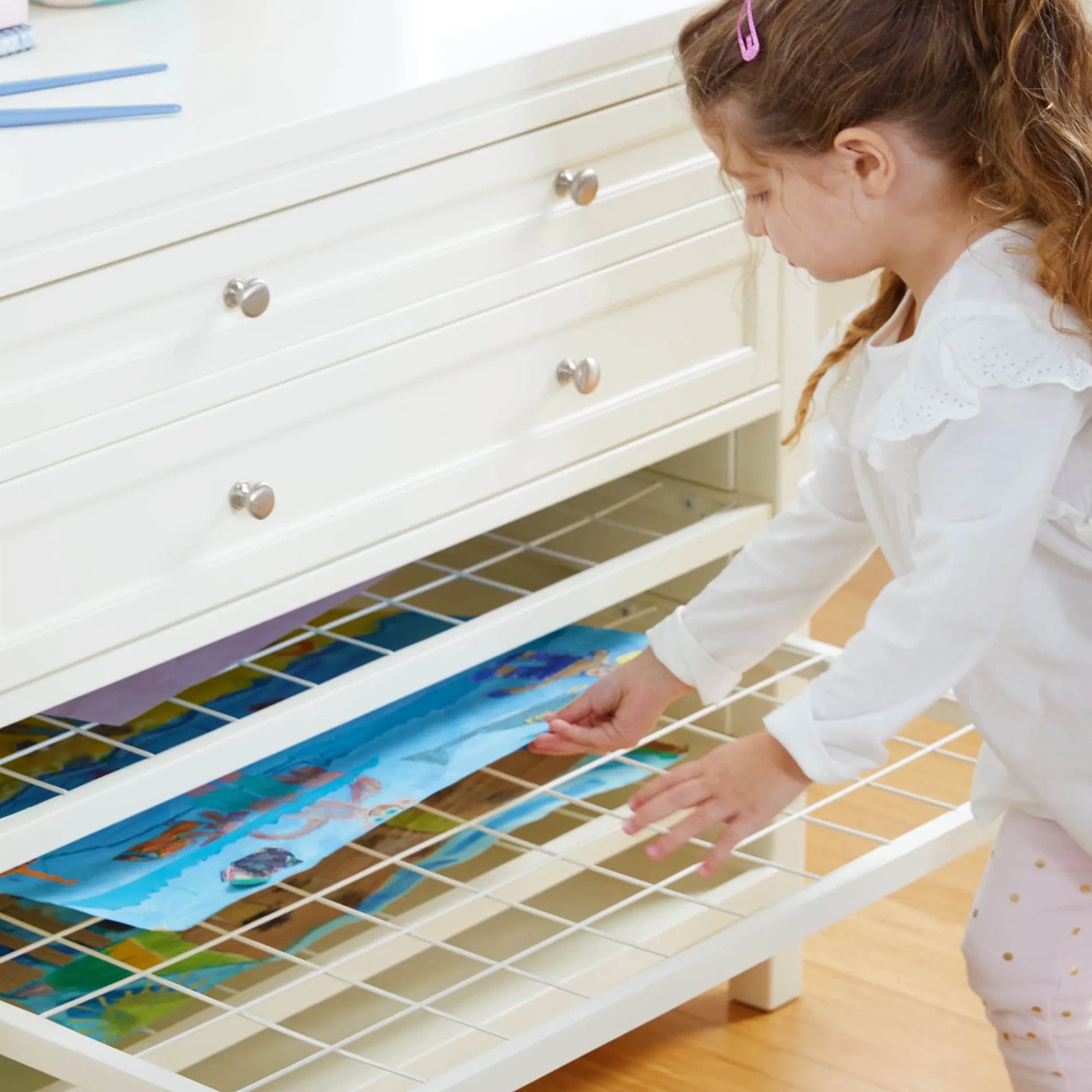 Guidecraft Martha Stewart Kids' Art Storage with Drying Racks*Kids Martha Stewart Kids' Furniture|Art Storage And Crafting Equipment
