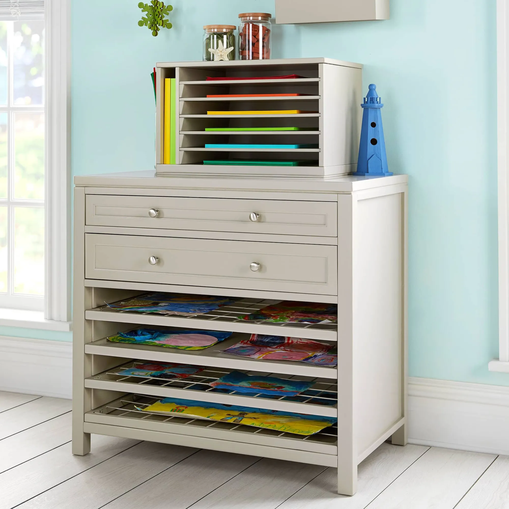 Guidecraft Martha Stewart Kids' Art Storage with Drying Racks*Kids Martha Stewart Kids' Furniture|Art Storage And Crafting Equipment