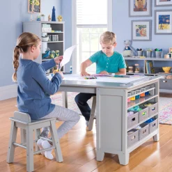 Guidecraft Martha Stewart Kids' Art Table and Stool Set*Kids Kids' Art Tables|Martha Stewart Kids' Furniture