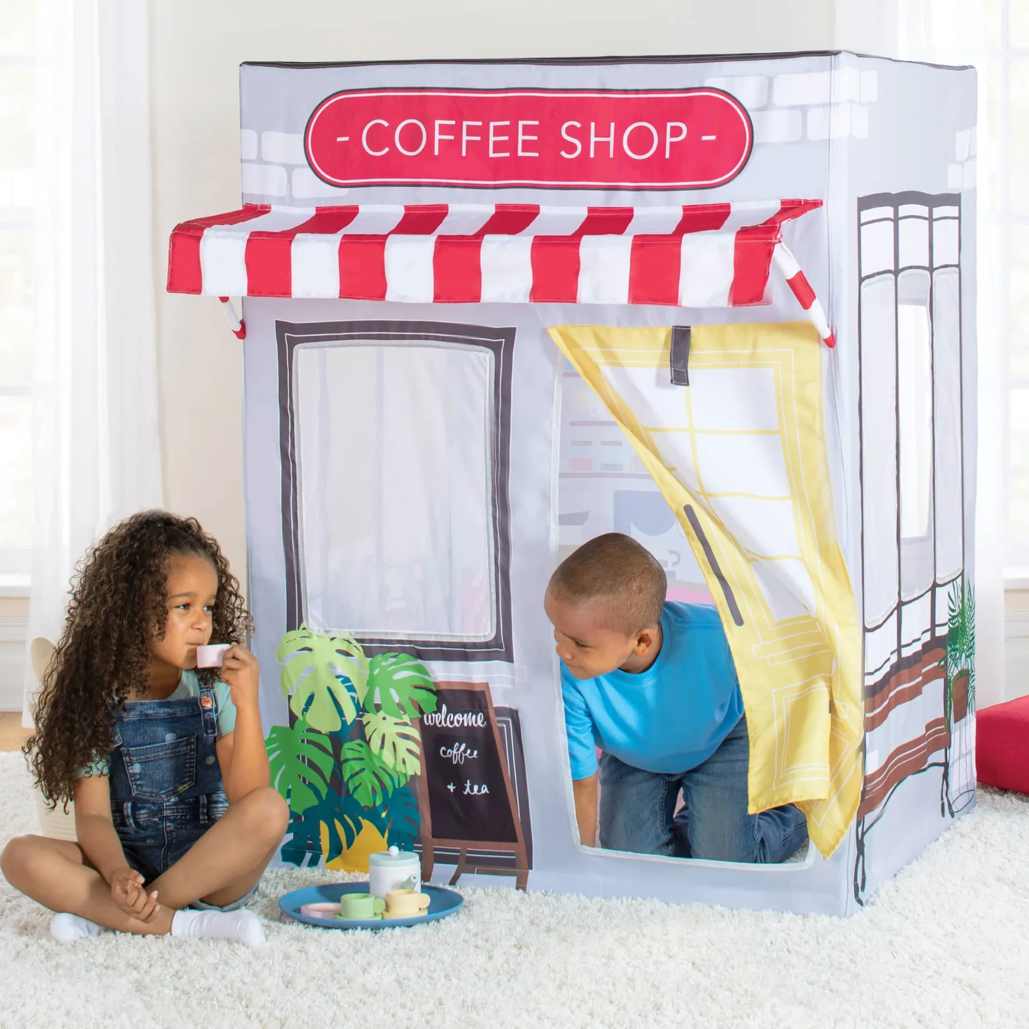 Guidecraft Martha Stewart Kids' Coffee Shop Play Tent*Kids Pretend Play