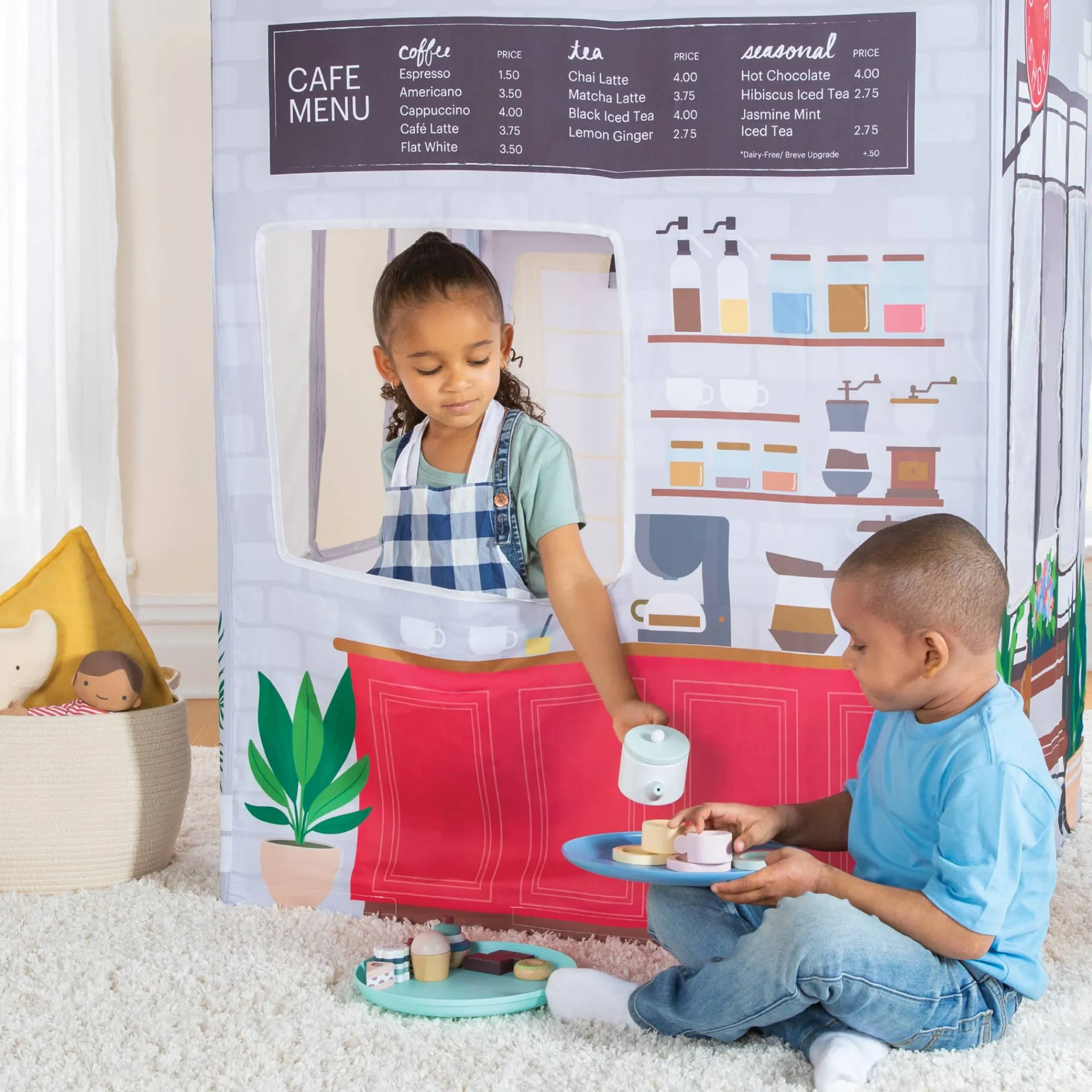 Guidecraft Martha Stewart Kids' Coffee Shop Play Tent*Kids Pretend Play
